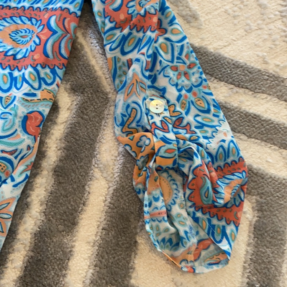 Ruby Rd. Front Tie Blouse - Picture 4 of 5